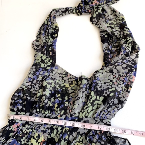 MM Couture Floral Halter backless ruffled bottom mini dress, Size S - Picture 11 of 12